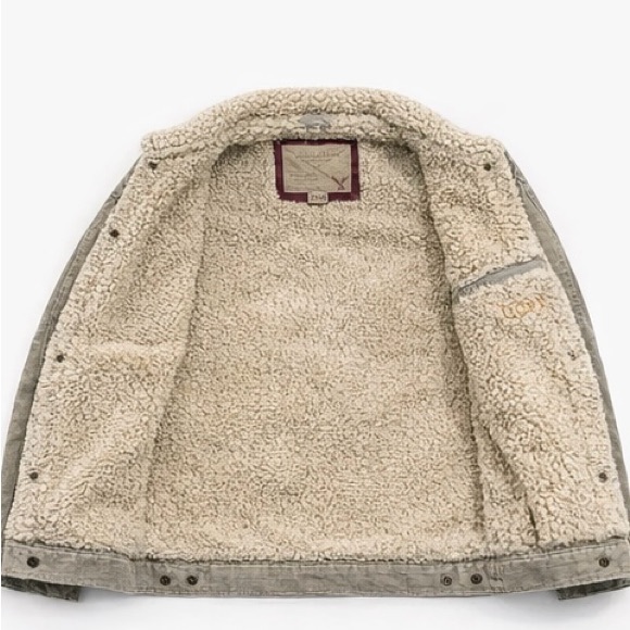 American Eagle Outfitters Tan Sherpa Collar Jacket - Picture 3 of 6